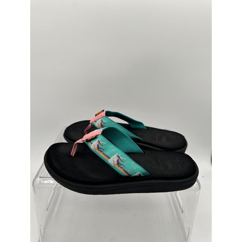 Teva Voya Flip Flop Kids Sandals Unicorn waterfall Size 3